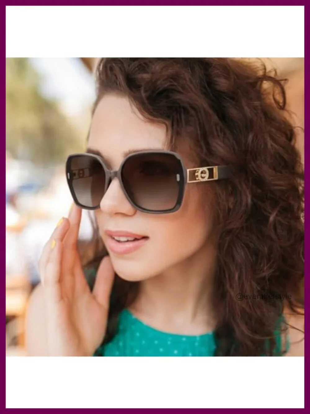 Retro 70s Oversized Square Sunglasses 2 Pack UV Protection